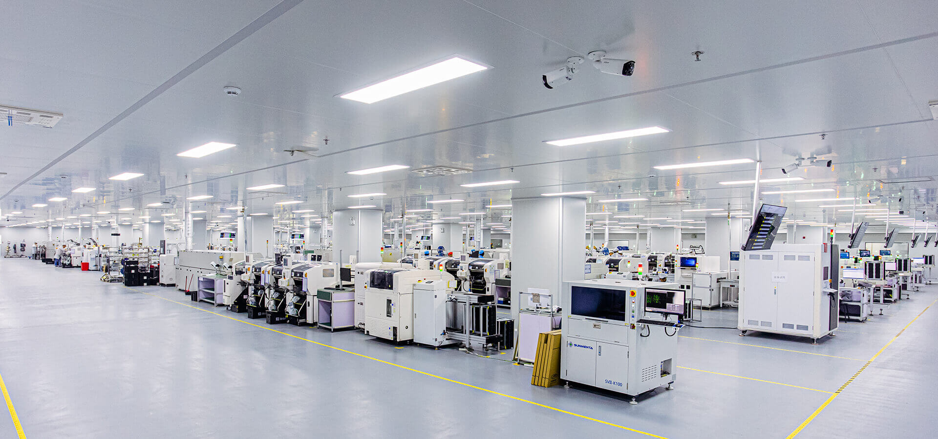 Nuestra producción inteligente incluye montade chips de alta velocidad SMT y líneas de montaje autom